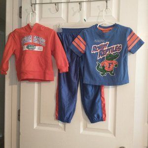 FLORIDA GATORS 3 PIECE SET - PANTS / SHIRT / HOODIE - SIZE 3T